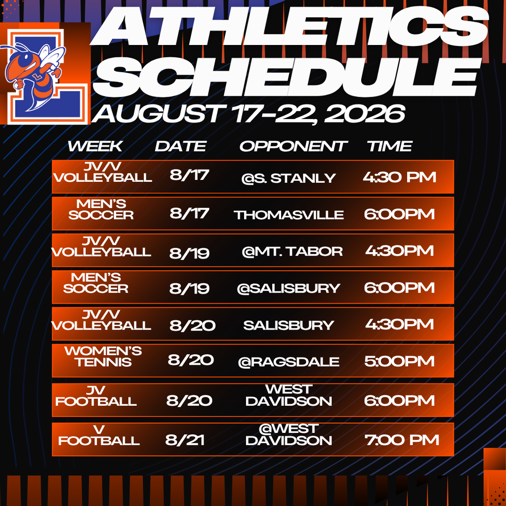 Athletics Schedule August 17-22