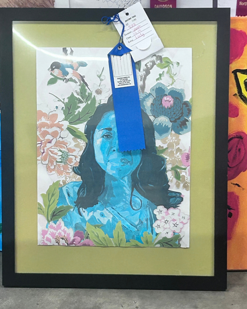 exington Senior High School visual art students display artwork that earned first place honors at the Davidson County Agricultural Fair.