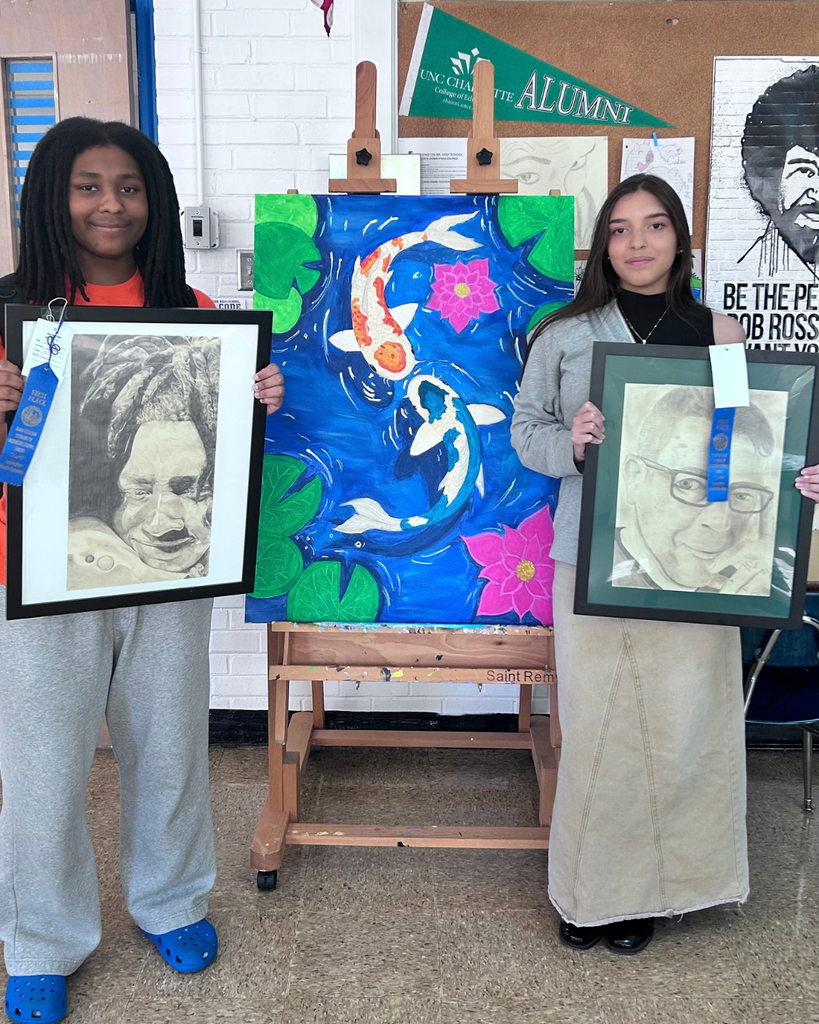 exington Senior High School visual art students display artwork that earned first place honors at the Davidson County Agricultural Fair.