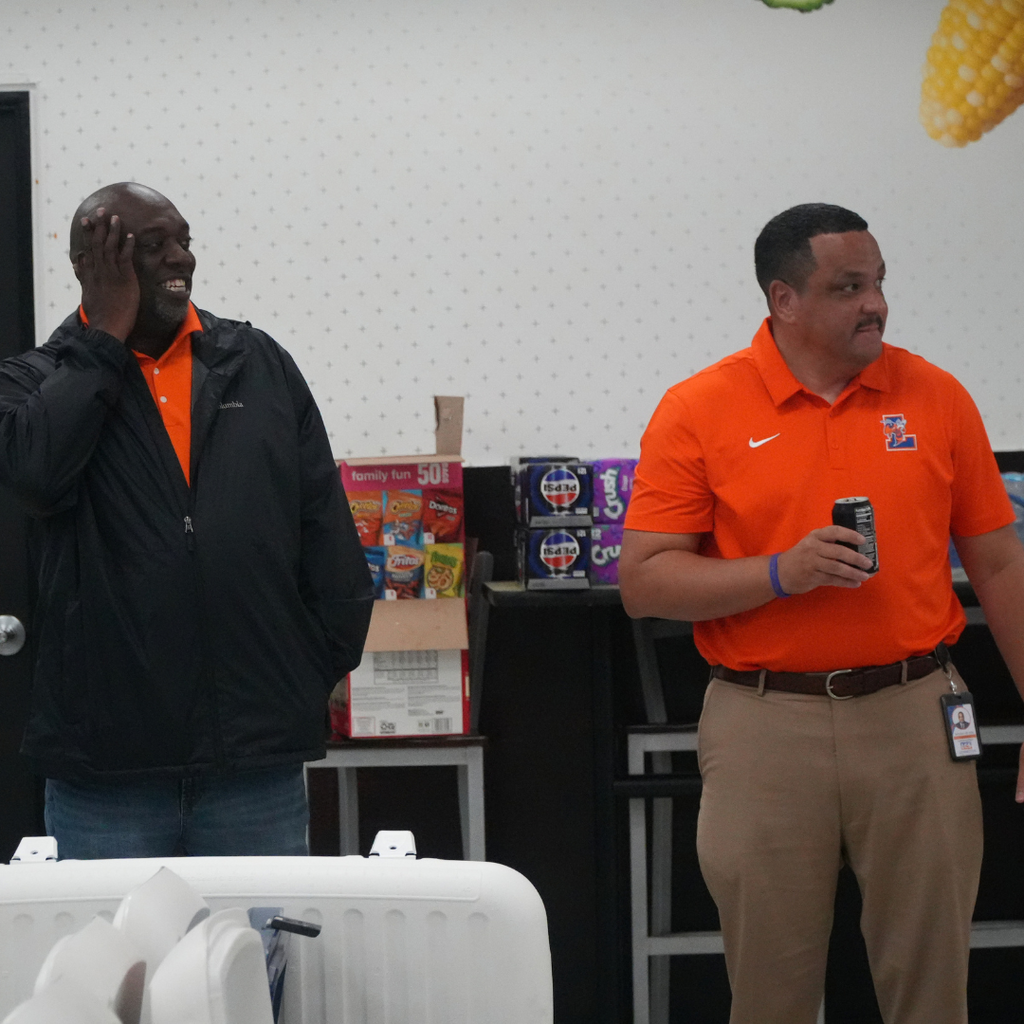 LCS employees enjoy a staff appreciation meal during the district’s employee appreciation event.