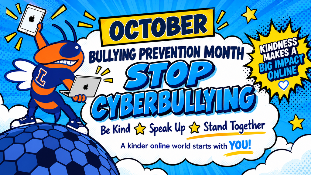 🧡💙 October is National Bullying Prevention Month!  Lexington City Schools is committed to creating a safe, respectful, and welcoming environment for all students, both in school and online.  This October, we encourage students, staff, and families to stand together against bullying and cyberbullying. Remember, words matter, kindness counts, and everyone has the power to make a positive difference.  ⭐ Be Kind. Speak Up. Stand Together.  💙 A kinder online world starts with YOU!  #LexingtonCitySchools #BullyingPreventionMonth #StopCyberbullying #ChooseKindness #JacketPride