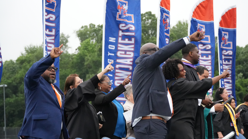 Members of the Lexington City Schools Board of Education attend Lexington Senior High School's Class of 2026 graduation ceremony in support of the graduating class.