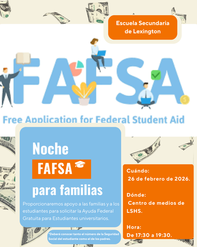 Jacket Families, come on out to help your student fill out the FAFSA for college. We will have experts on hand to assist you and answer any questions you might have about applying for financial aid.