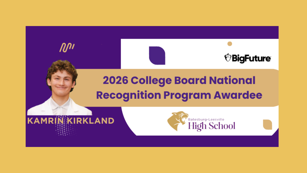 2026 College Board National Recognition Program Awardee with picture of student