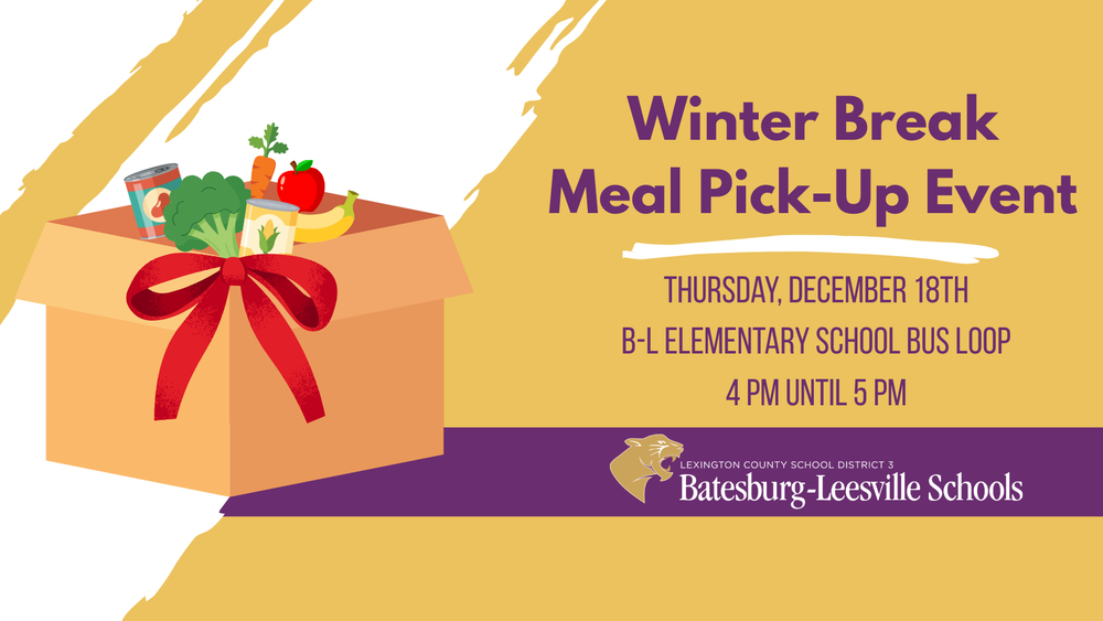 Winter Break Meal Pickup Event Graphic