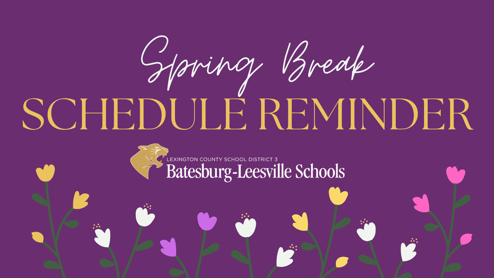 Spring Break Schedule Reminder graphic