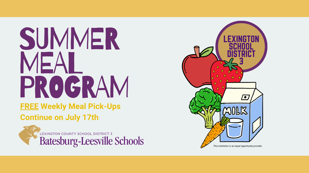 Summer Meal Program Continues on July 17th