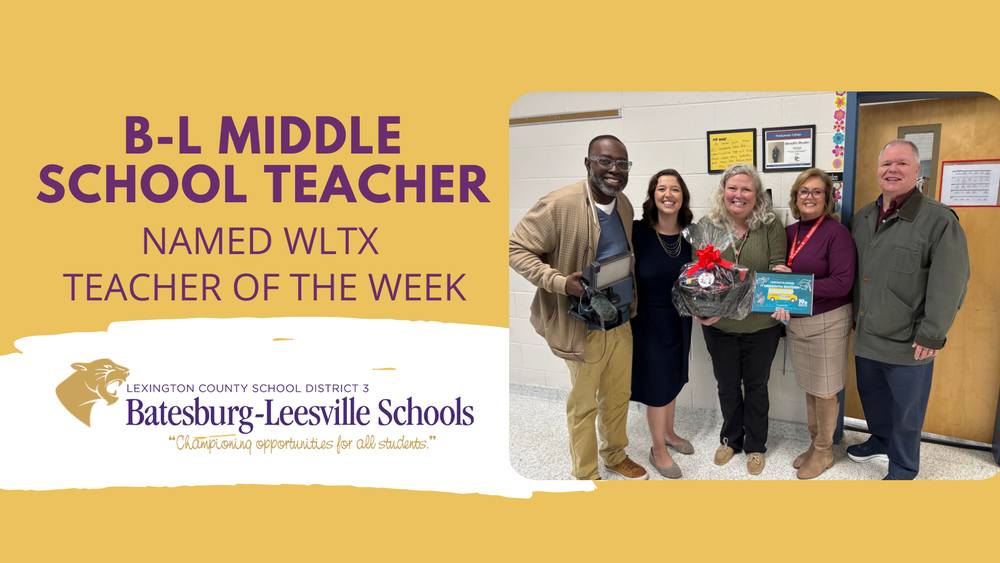 B-L Middle School’s Meredith Rhoden Named WLTX Teacher of the Week
