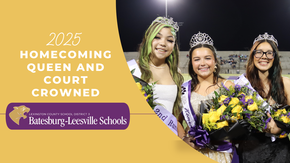 2025 Homecoming Queen and Court Crowned graphic