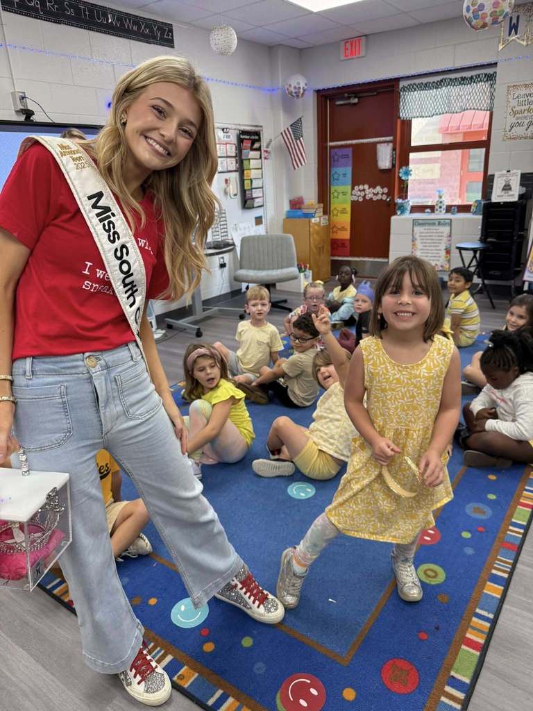 Our students were thrilled to welcome Miss South Carolina’s Teen Tess Ferm to their classrooms.