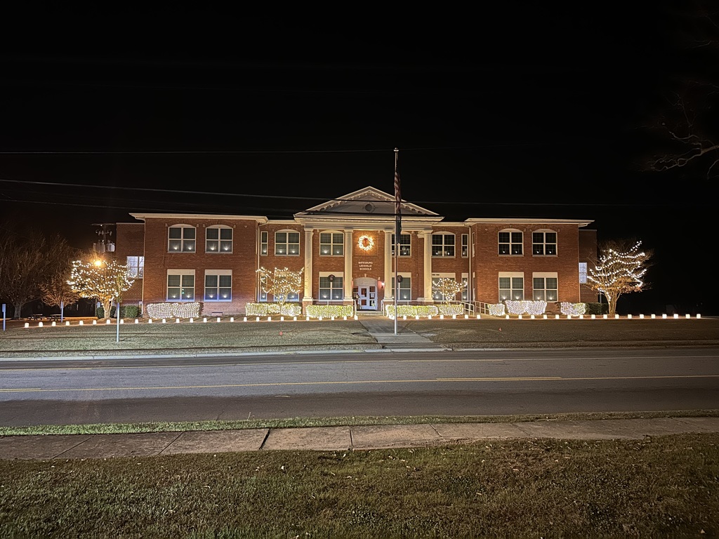 Picture of the District Office with lights