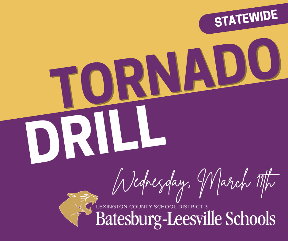 Tornado Drill graphic wednesday, March 11th