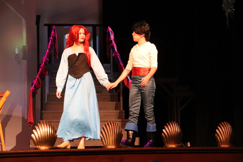 Ariel and Prince Eric in the Little Mermaid, Jr. production