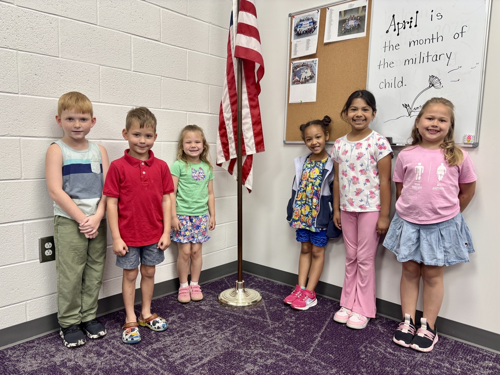 Month of the Military Child - pic of students from BLPS