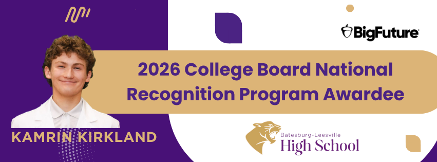 2026 College Board National Recognition Program Awardee graphic with image of student.