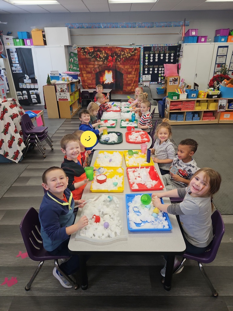 kids playing with snow