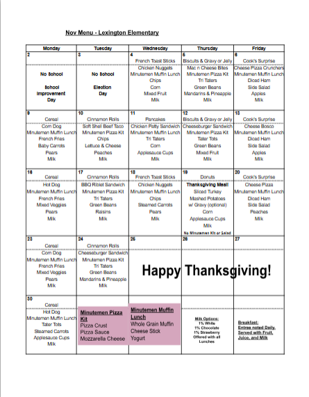Nov Ele Menu