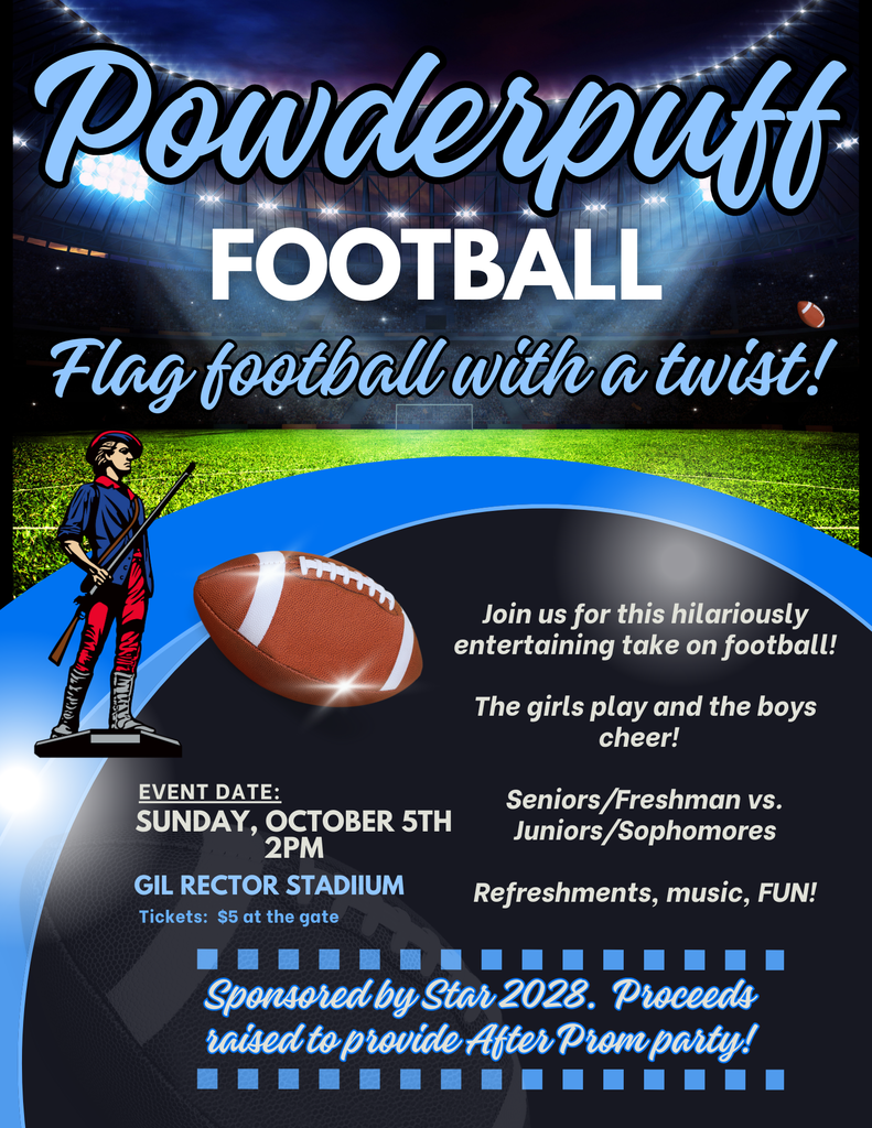 Please join us for a fun afternoon of Powderpuff Football!