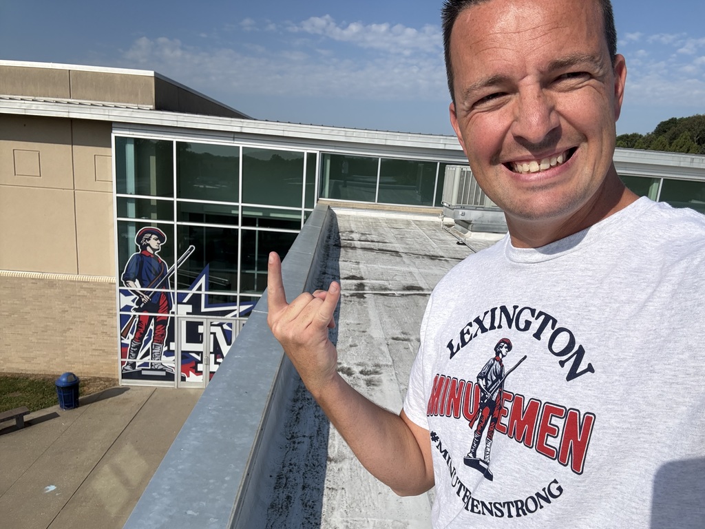 Mr. Schmidt on the roof!