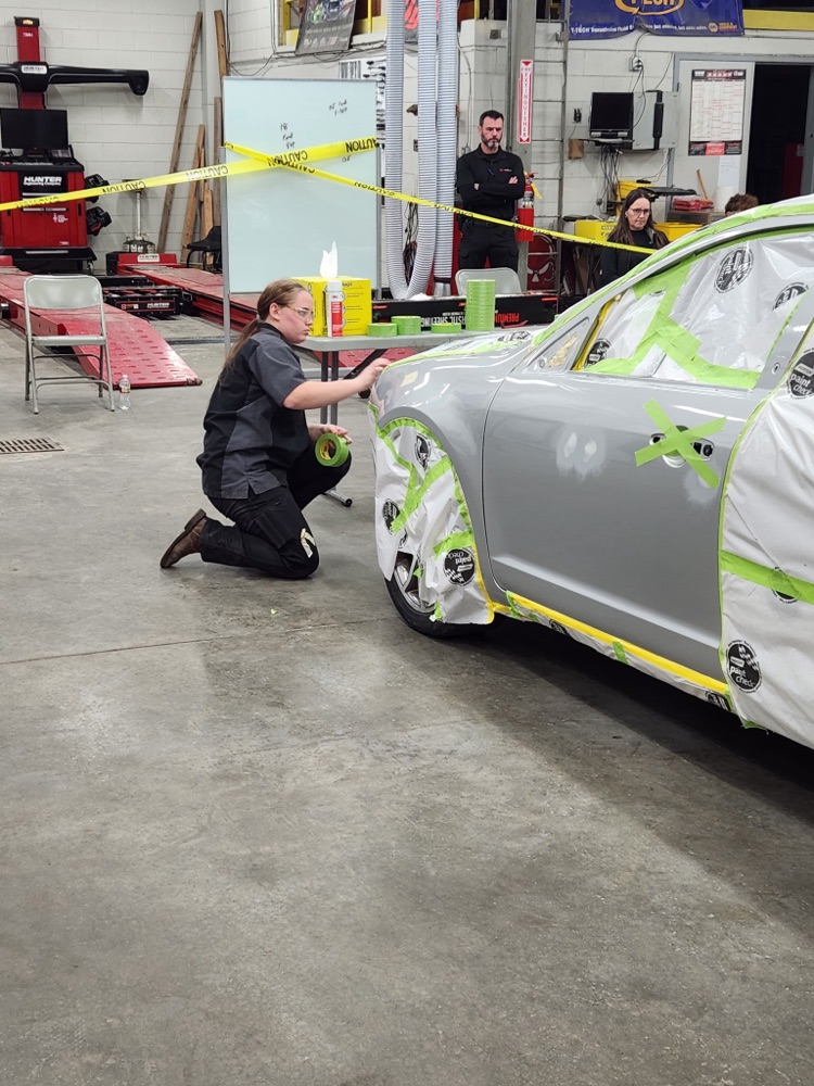taping a car
