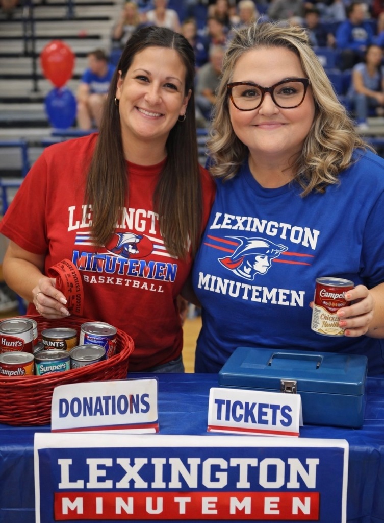 The gate crew is ready for "Minutemen Madness" tomorrow night! Doors open at 5pm, the chaos starts at 6pm  Come see these ladies when you arrive and help support our fundraiser.  ​💲 Adults: $5 🥫 PK–12th Grade: Bring a canned good  Let’s pack the stands 💙