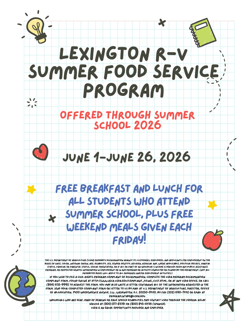 Summer Food Service Program offered during summer school 2026