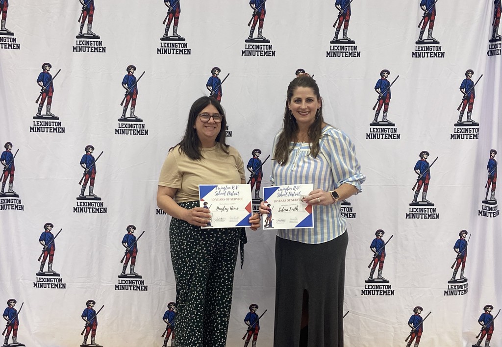 10 years  of service-Hayley Henre; Salena Smith.  Not pictured:  Terry Smith