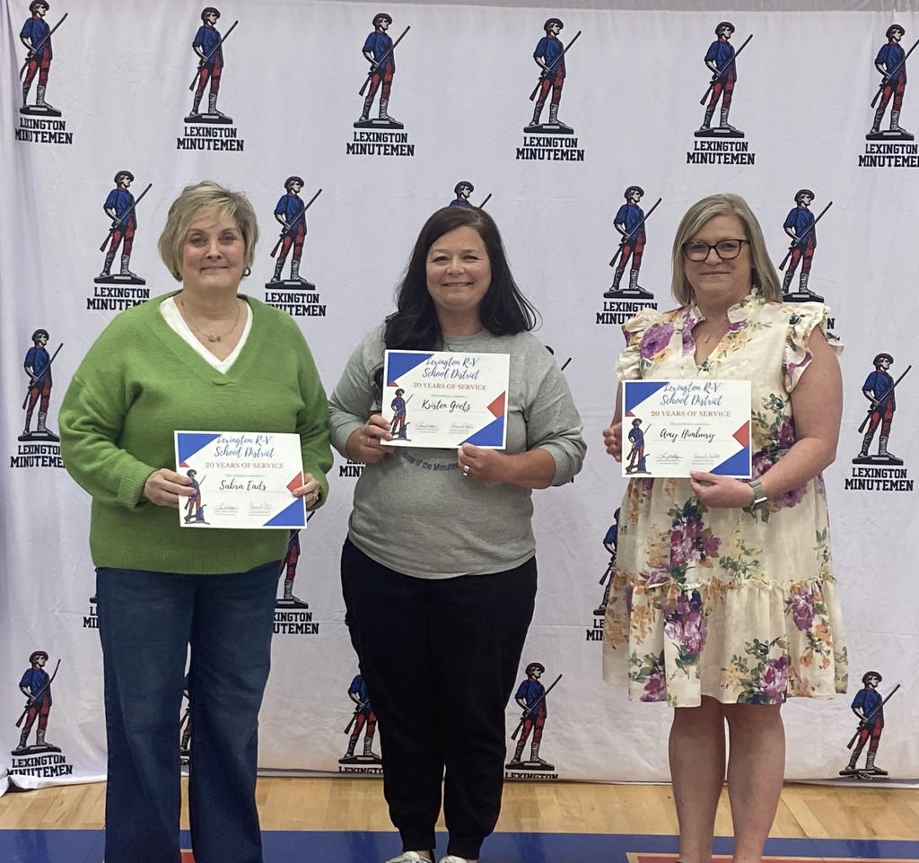 20 years of service-Sabra Eads; Kristen Goetz; Amy Himbury