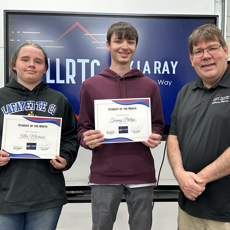 March/April Collision Repair Students of the Month: Allee Morrison/Tommy Phillips