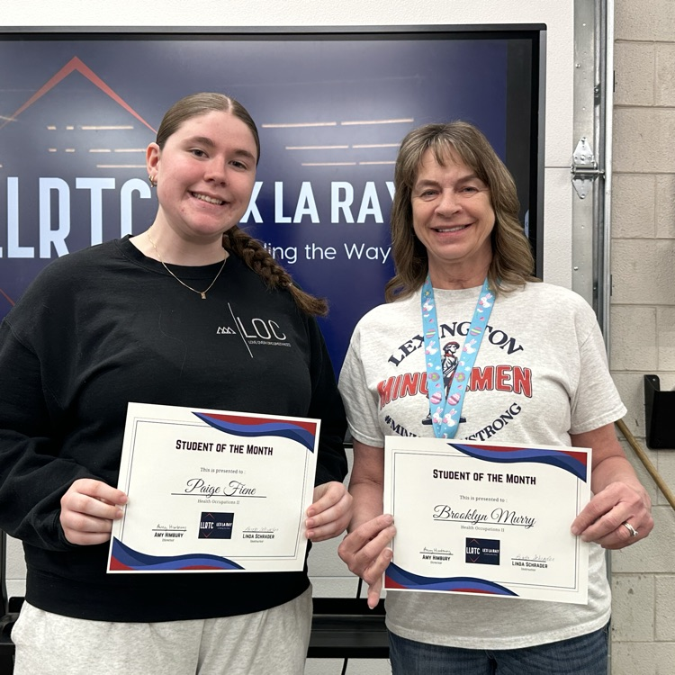March/April Health Occupations II Students of the Month: Brooklyn Murray/Paige Fiene