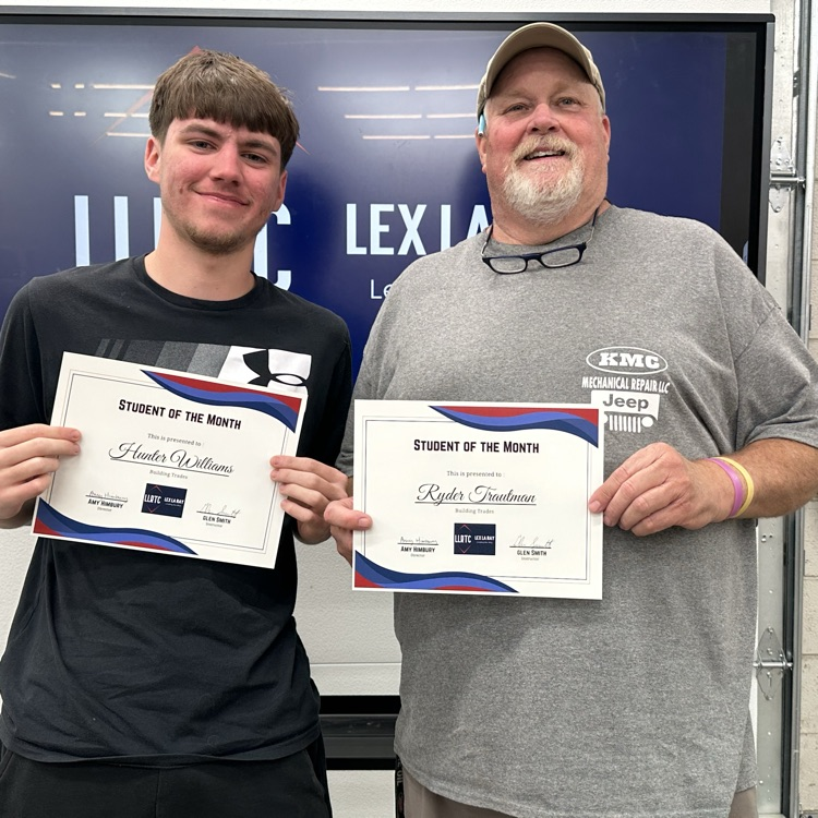 March/April Building Trades Students of the Month: Ryder Trautman/Hunter Williams