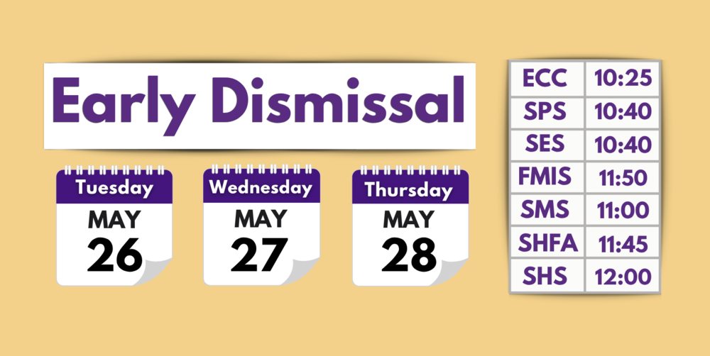 Half Days for Students - End of School Year