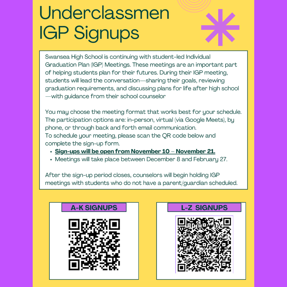 Underclassmen IGP Signups (English)