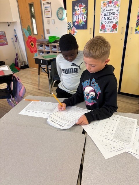 students editing one anothers work