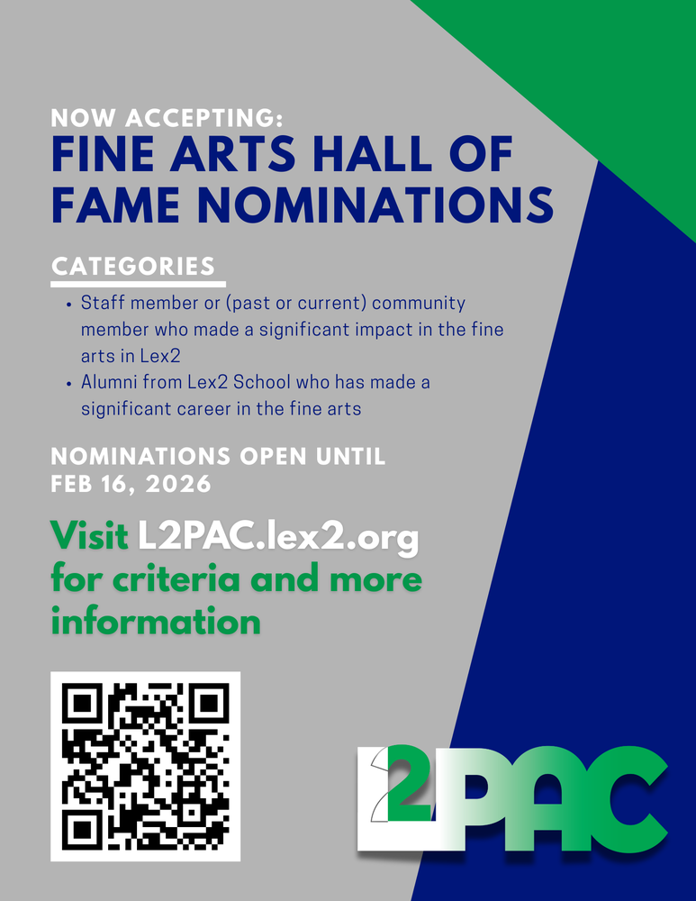 Fine Arts Hall of Fame Nominations flyer