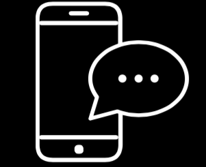 Illustration of a phone and a talking bubble