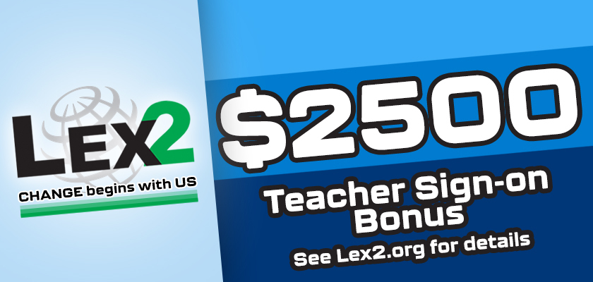 $2500 Teacher Sign-On Bonus