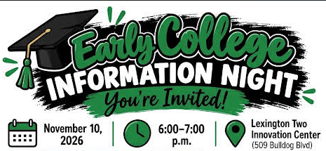 Early College Information Night details: 6-7 p.m. Nov. 10 at L2IC
