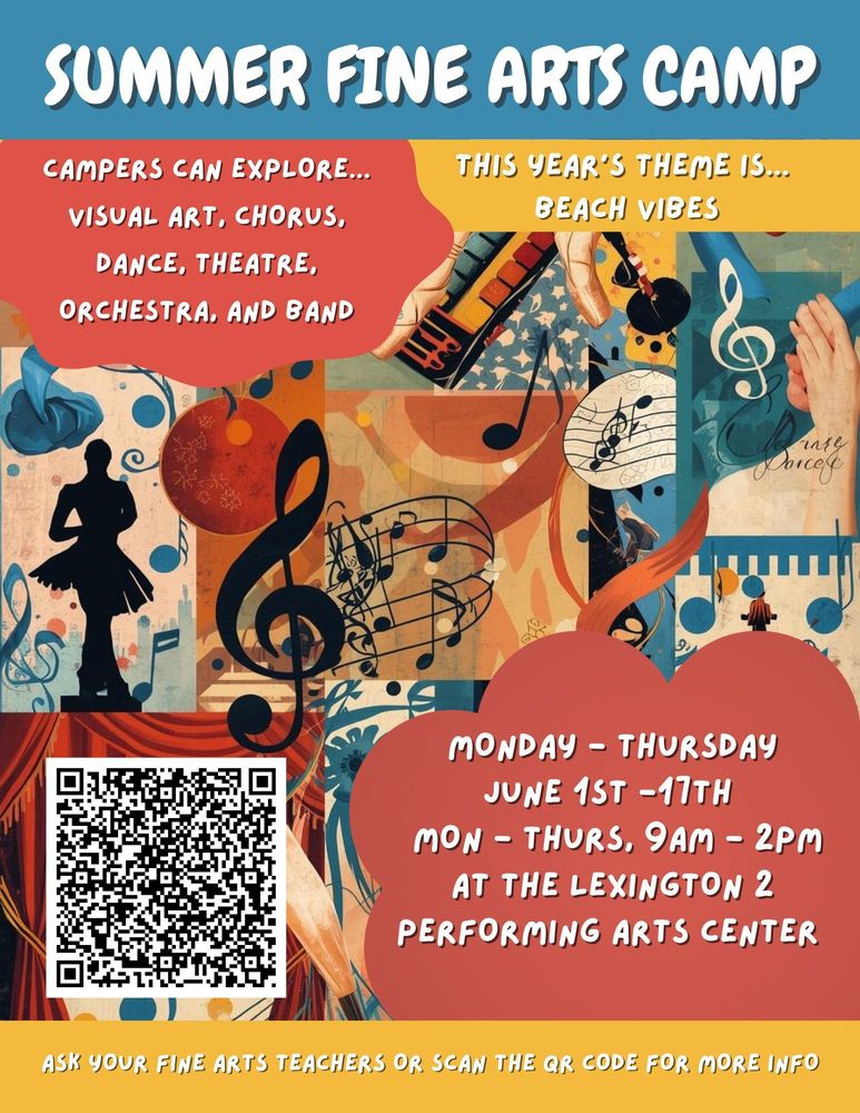 Summer Fine Arts Camp Flyer 2026