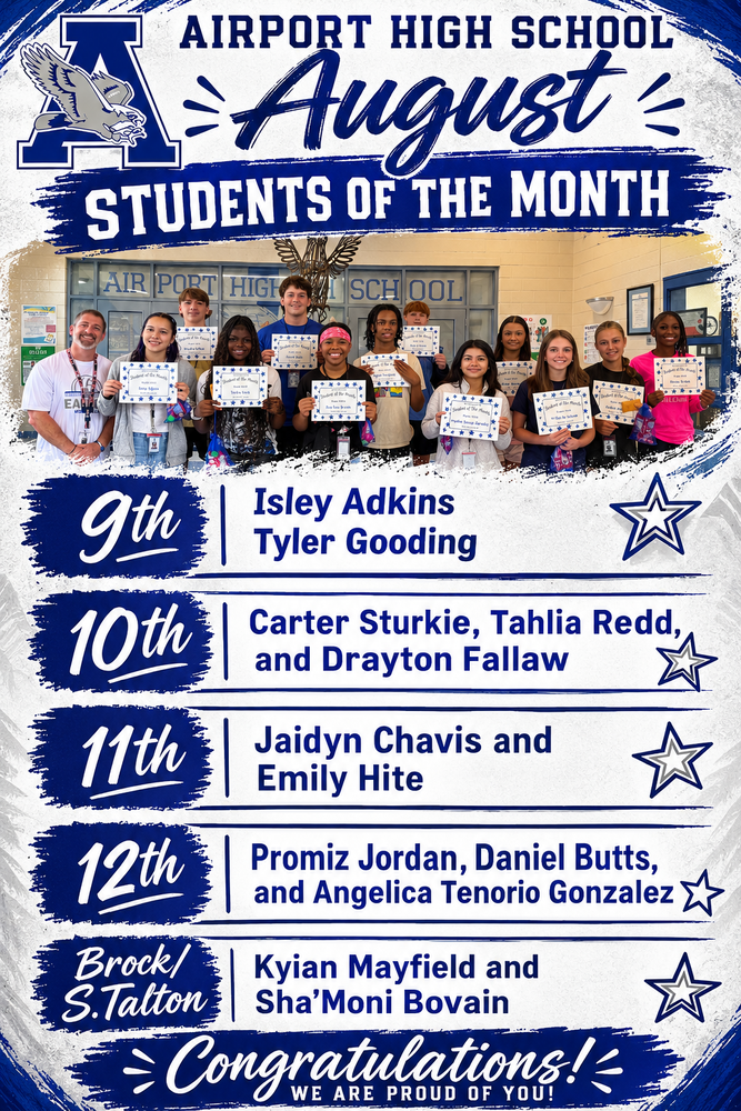 August Students of the Month