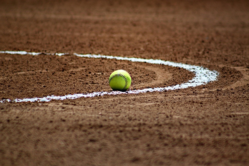 Softball in pitcher's circle