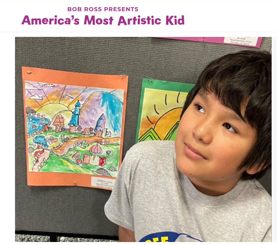 Roberto with artwork