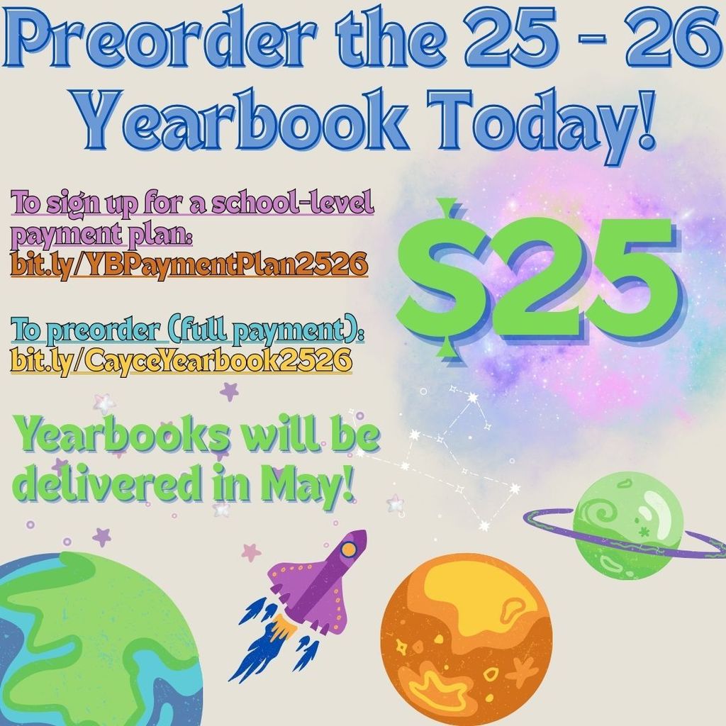 Preorder the 25-26 Yearbook! The yearbook costs $25.
