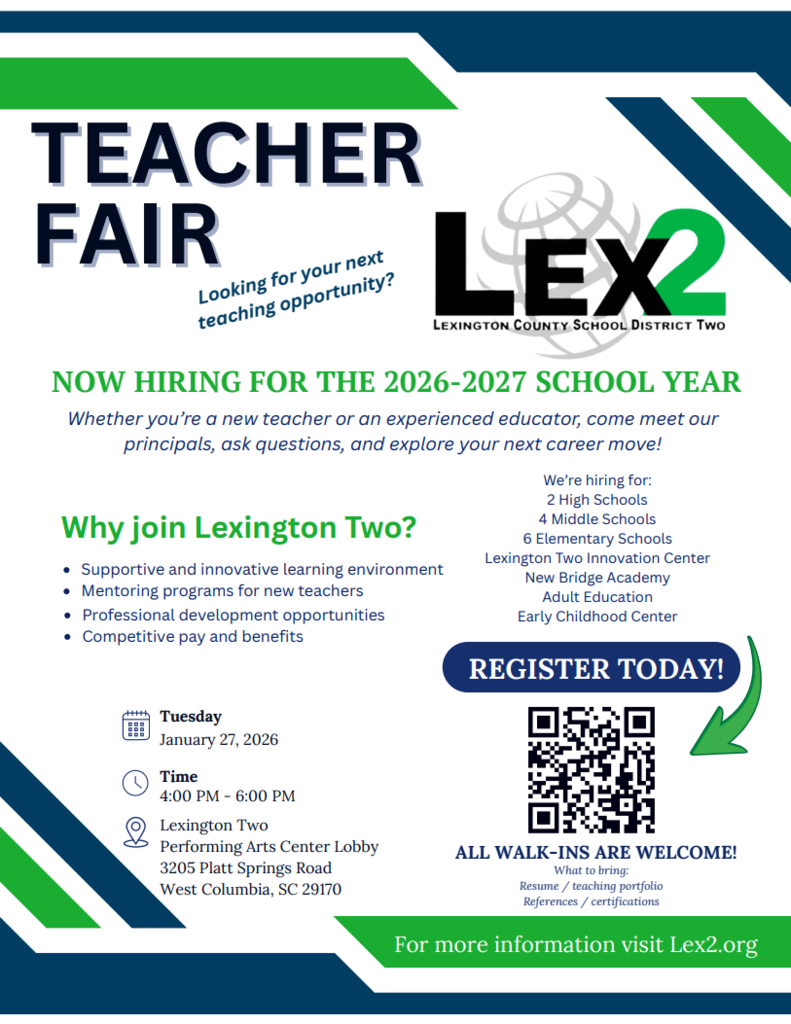 Teacher Fair flyer with registration logo