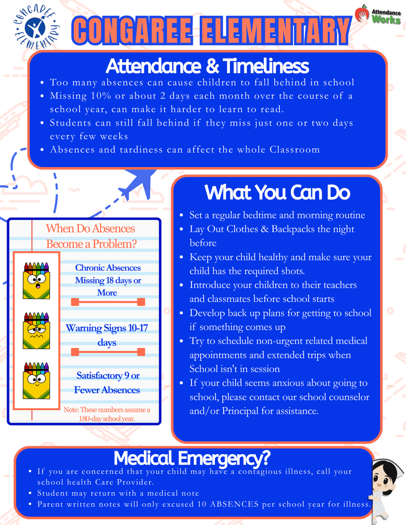 Congaree Elementary flyer on Attendance