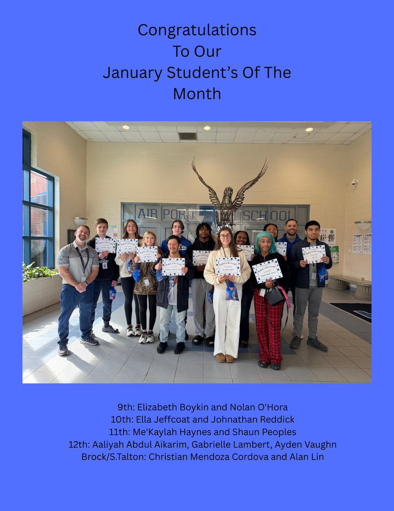 January Student's of the Month
