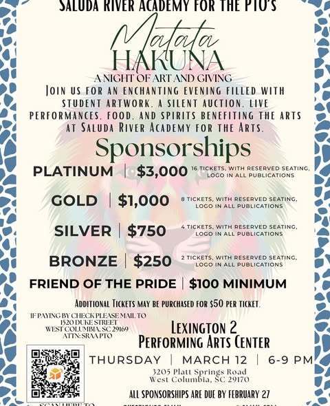 Invitation to Matata Hukuna, The Night of Giving, at the Lexington Two Performing Arts Center
