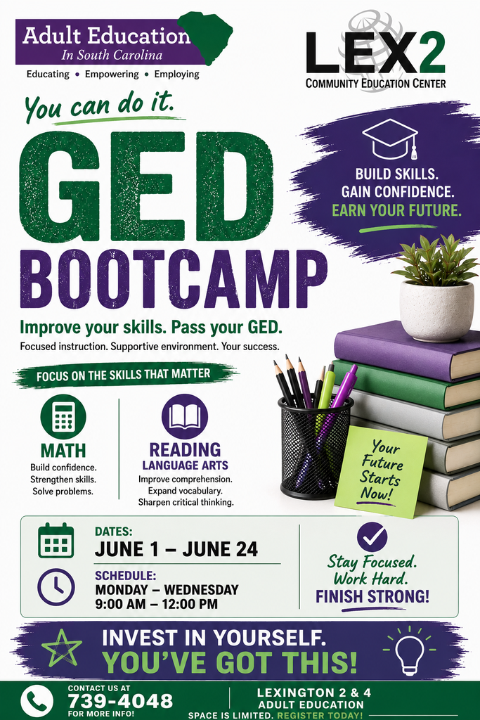 GED Bootcamp flyer