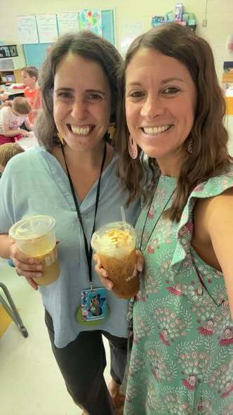 Staff enjoying Cofee