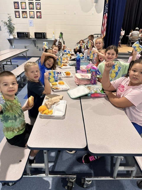 Students enjoying lemonade